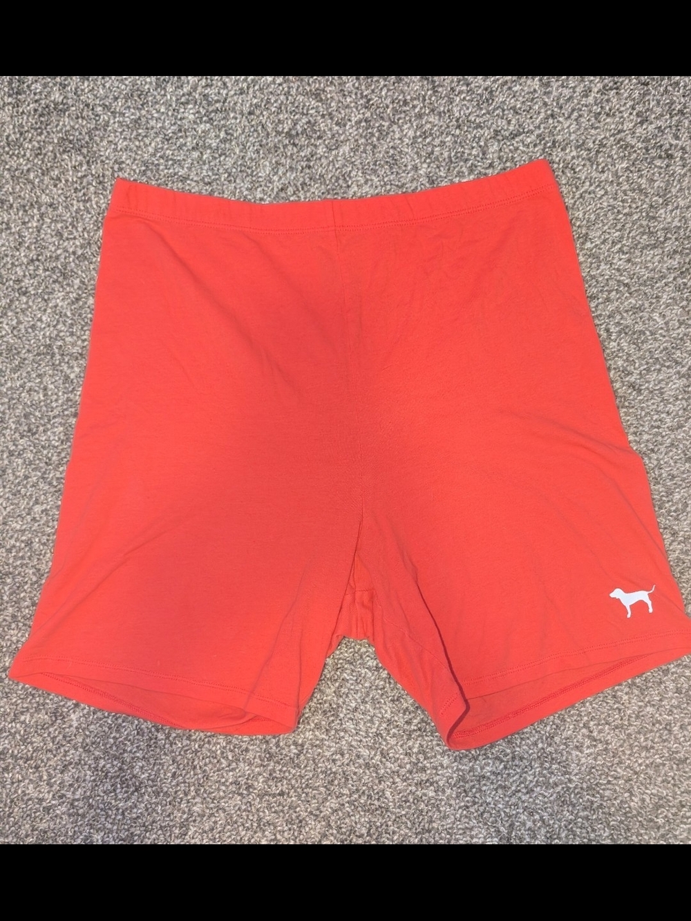 PINK- Orange/Red Large Biker Shorts